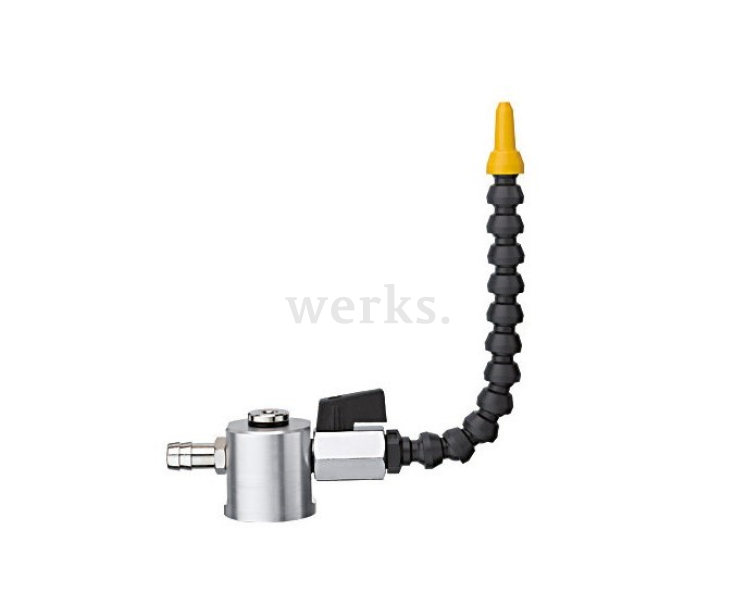 Набор Wiha maxiflex ø 1/4" 27104 с магнитной ножкой со штуцером ø 11 мм и  шаровым краном в сборе резьбовой ниппель R 1/4" 22 шарнира круглое сопло ø 3.2 мм