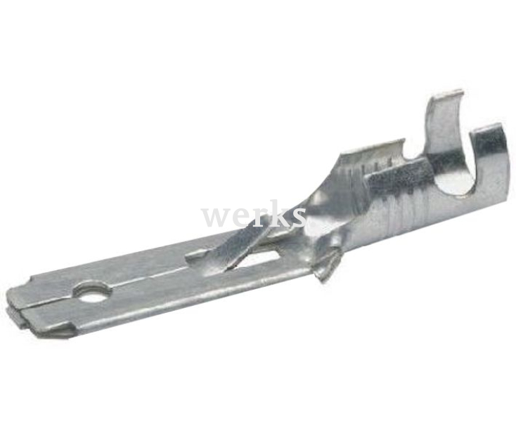 Гильза флажковая с фиксатором латунная 6,3x0,8 мм для провода 1,5-2,5 мм² Klauke KLK2730 100 шт.