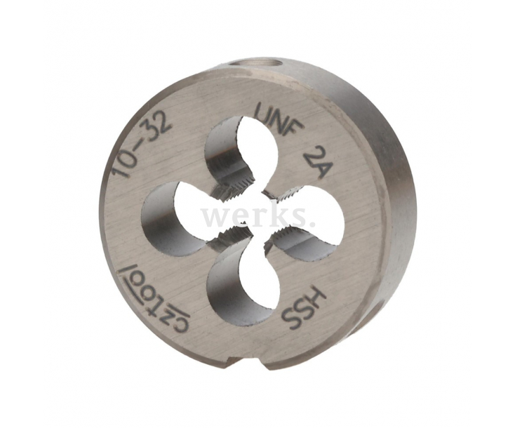 Плашка дюймовая UNF №10-32 HSS DIN EN 22568 2A 20x7мм Bucovice Tools 246010BT