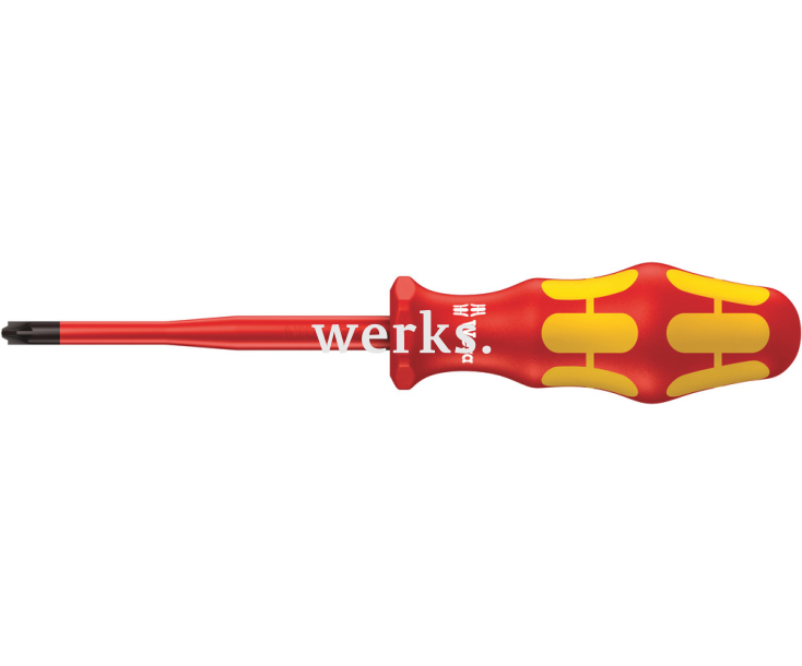 Отвертка Wera Kraftform 165 iS PZ/S VDE WE-006466 Pozidriv/шлиц #2 х 100 изолированная уменьшенный Ø рабочего конца