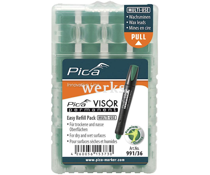 Стержни сменные для Pica-Visor зеленые 991/36 4 шт.